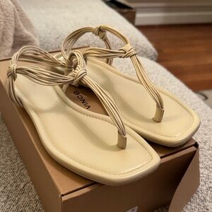 Vince Women's Deja T-Strap Sandals Size 9 Moonlight